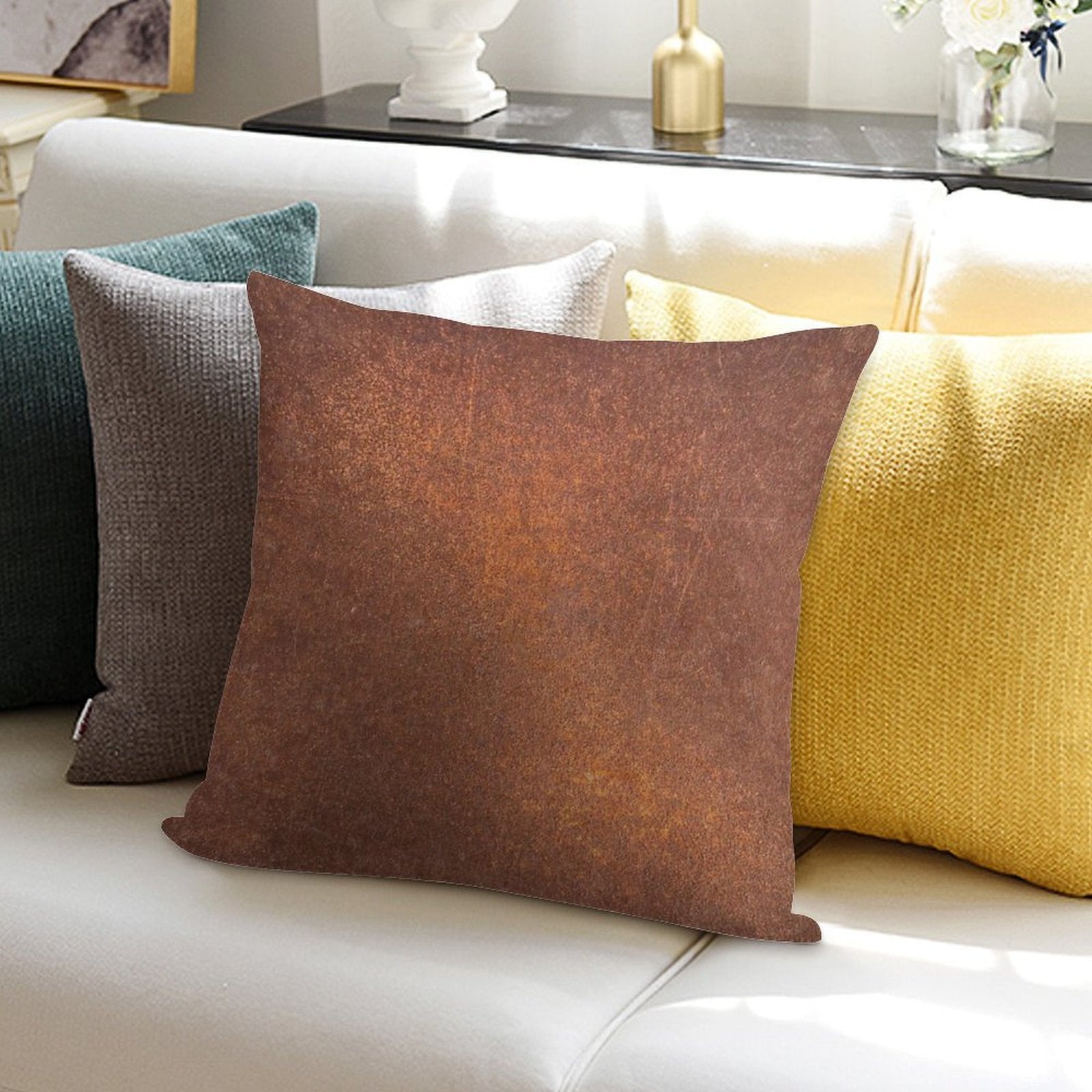 Old Metal Iron Rust Soft Gift Ready Throw Pillow