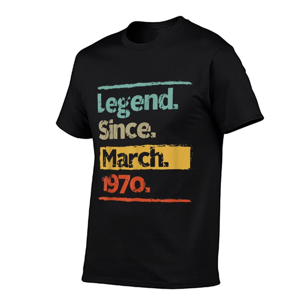 Vintage Retro Legend Since March 1970 50th Birthday Gift  Affordable Price T-Shirt