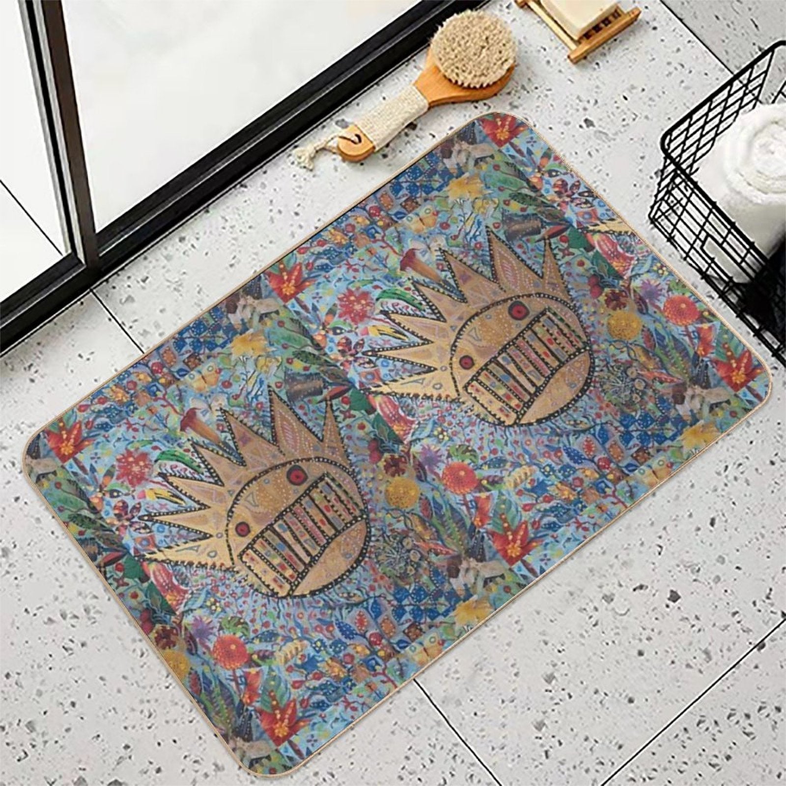 Ween Boognish And Flowers  Fade-Resistant Bath Mat