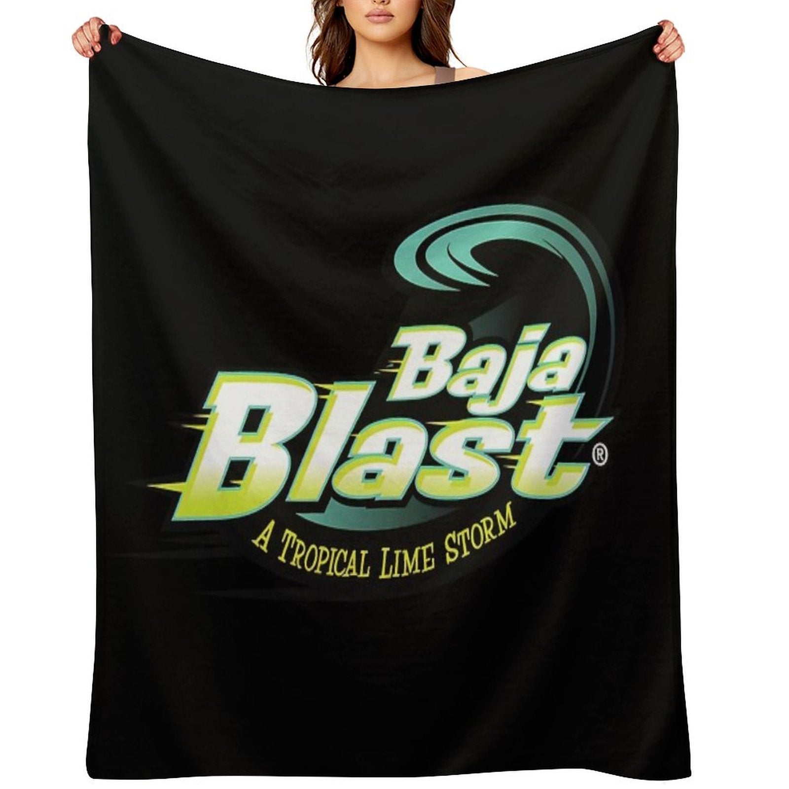 Baja Blast Plain Logo Compact Throw Blanket