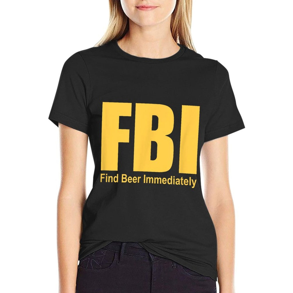 Funny FBI Find Beer Immediately  Vintage-inspired T-Shirt