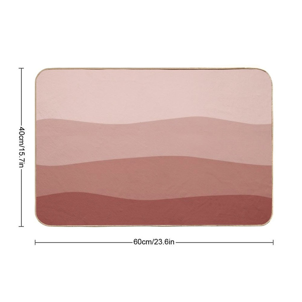 Sangria Color Waves  Long-Lasting Bath Mat