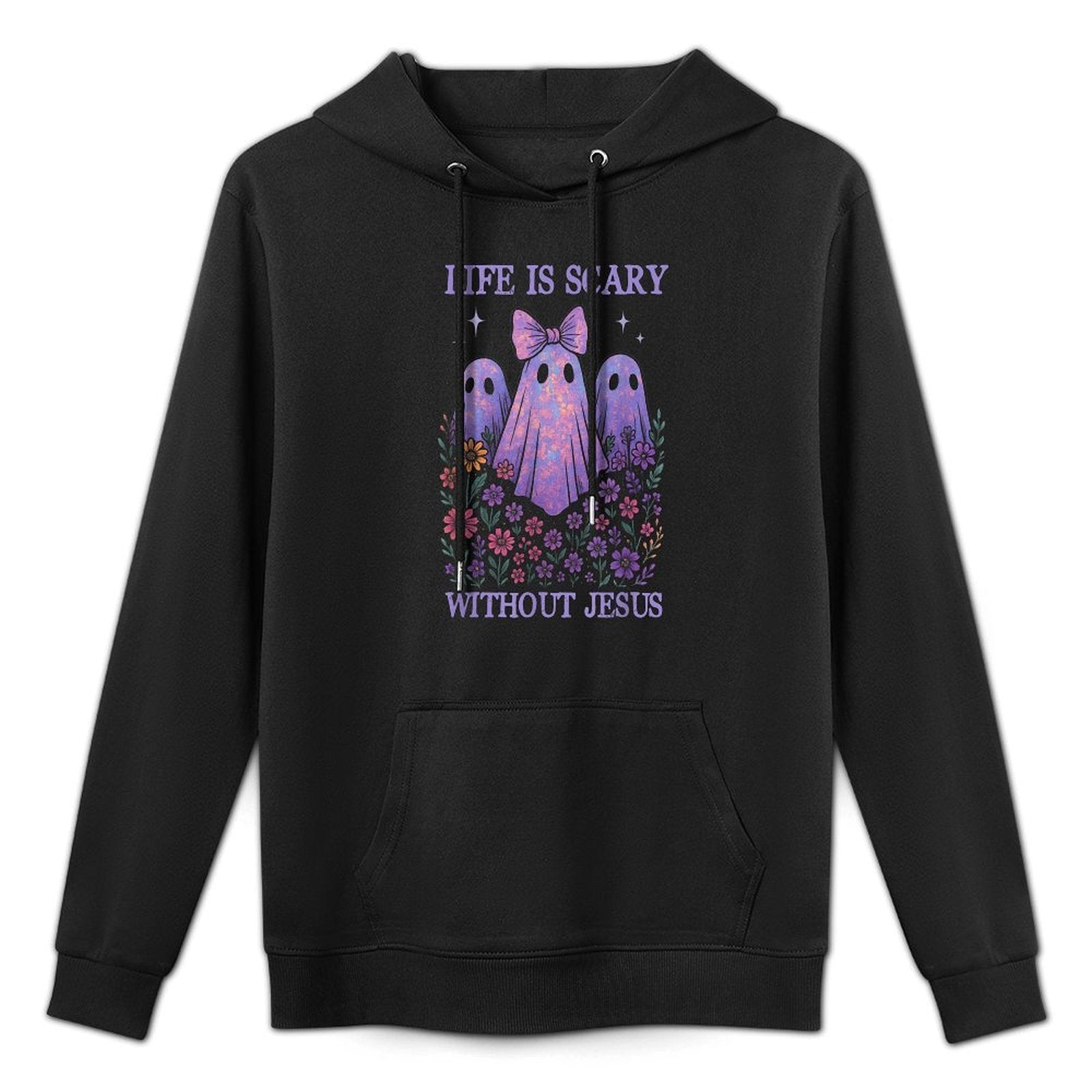 Spooky Life Is Scary Without Jesus Christian Halloween Colorfast Hoodie