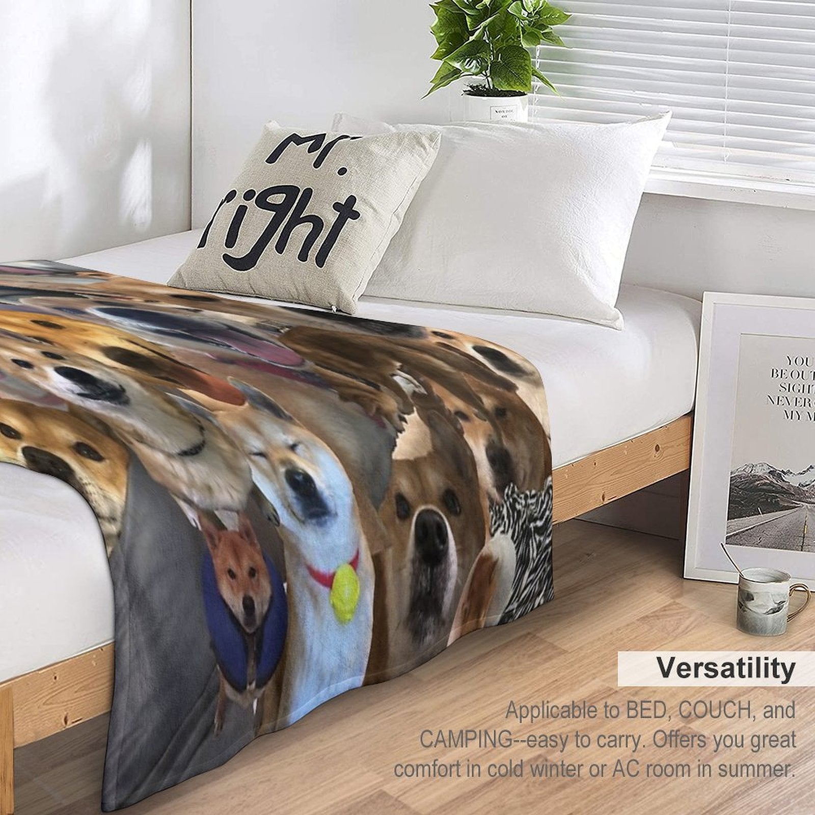 Pabu The Shiba Inu Collage All-season Throw Blanket