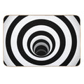 Optical Illusion Black Hole Lines (BlackWhite)  Long-Lasting Bath Mat