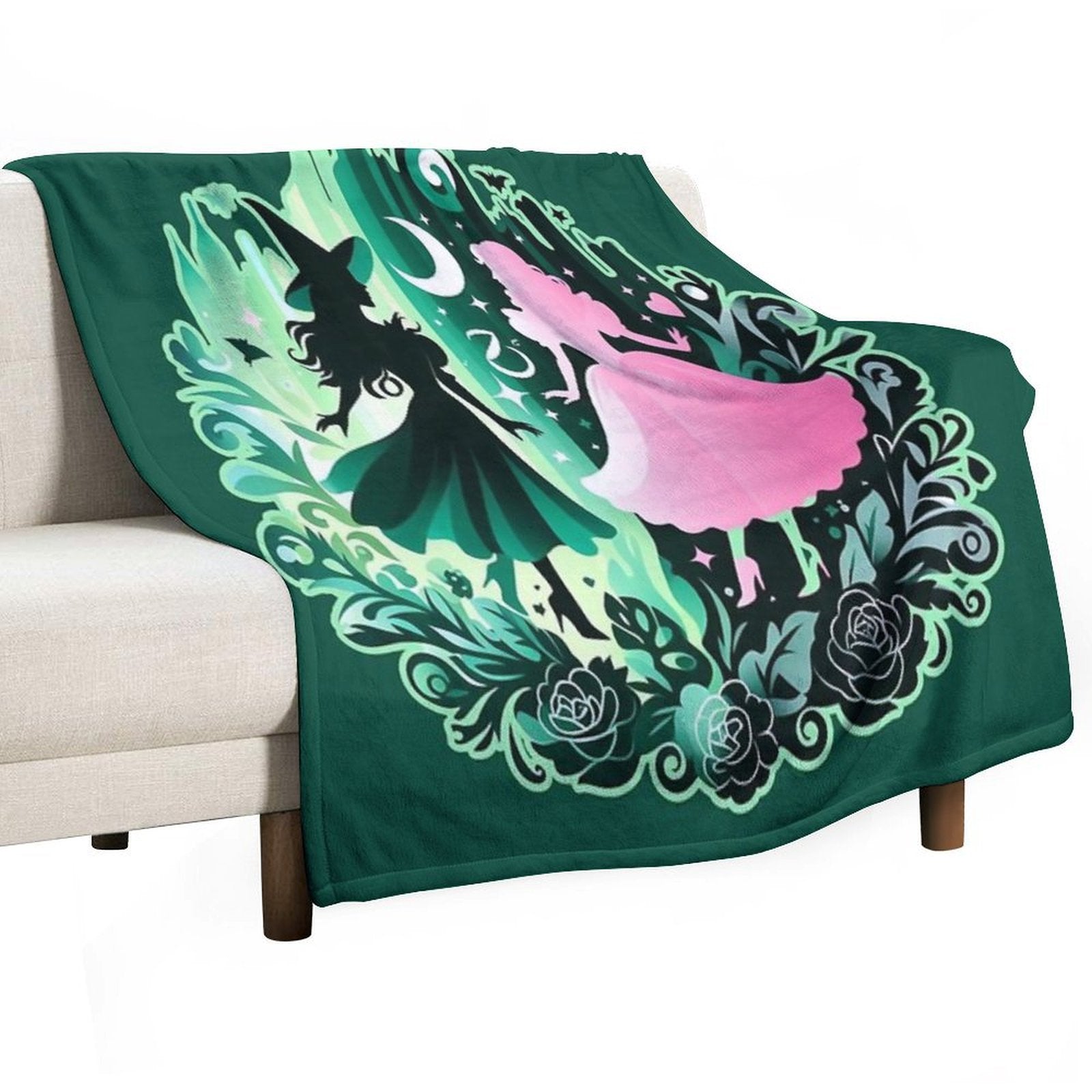 Elphaba & Glinda Wicked The Musical Quick-dry Throw Blanket
