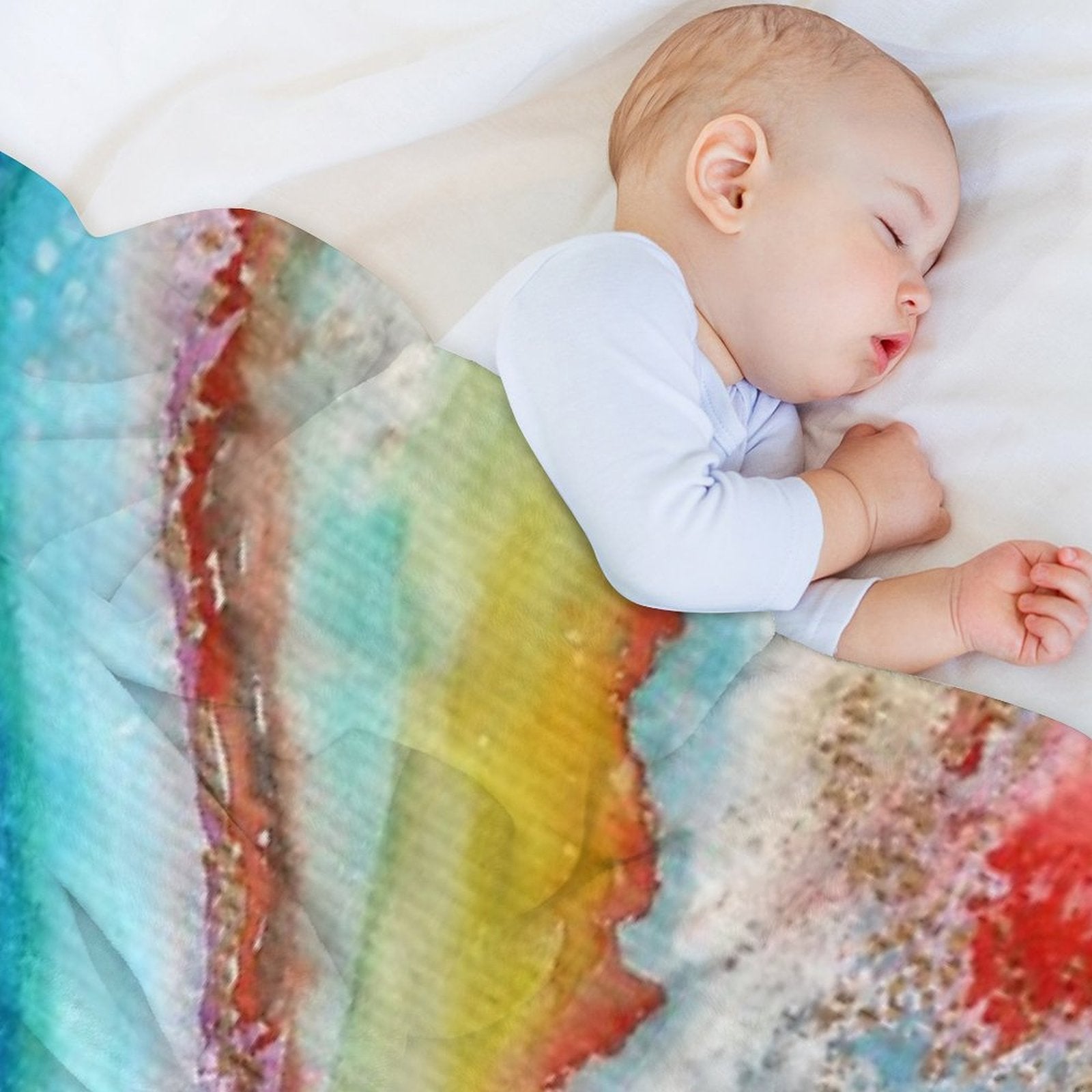 AGATE Inspired Watercolor Abstract 01 Quick-dry Throw Blanket