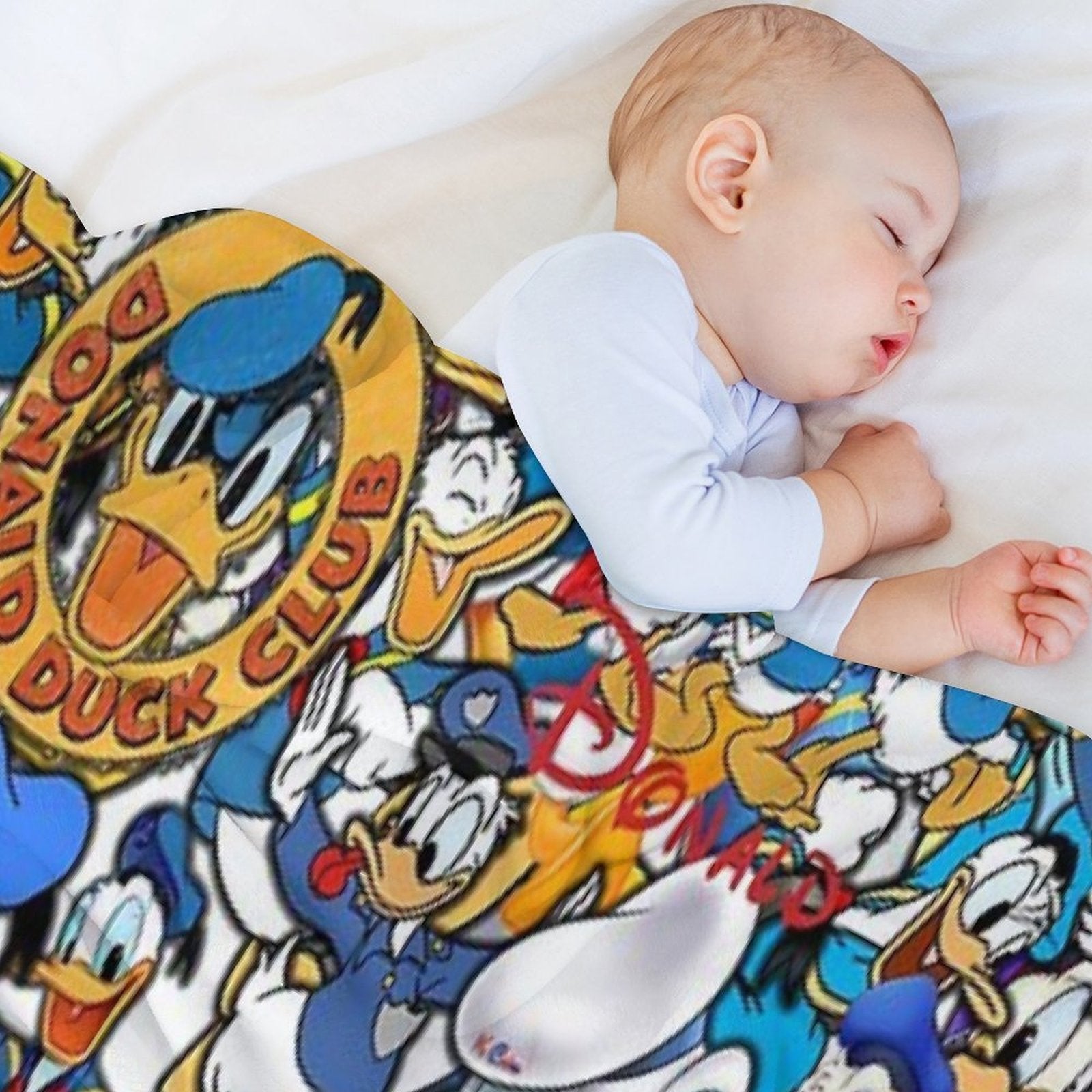 Donald Duck Kids Classic Funny Cartoon Ultimate Super Fine HD Collage Quick-dry Throw Blanket
