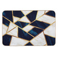 Navy Gold Stone Geometric Marble  Odorless Bath Mat