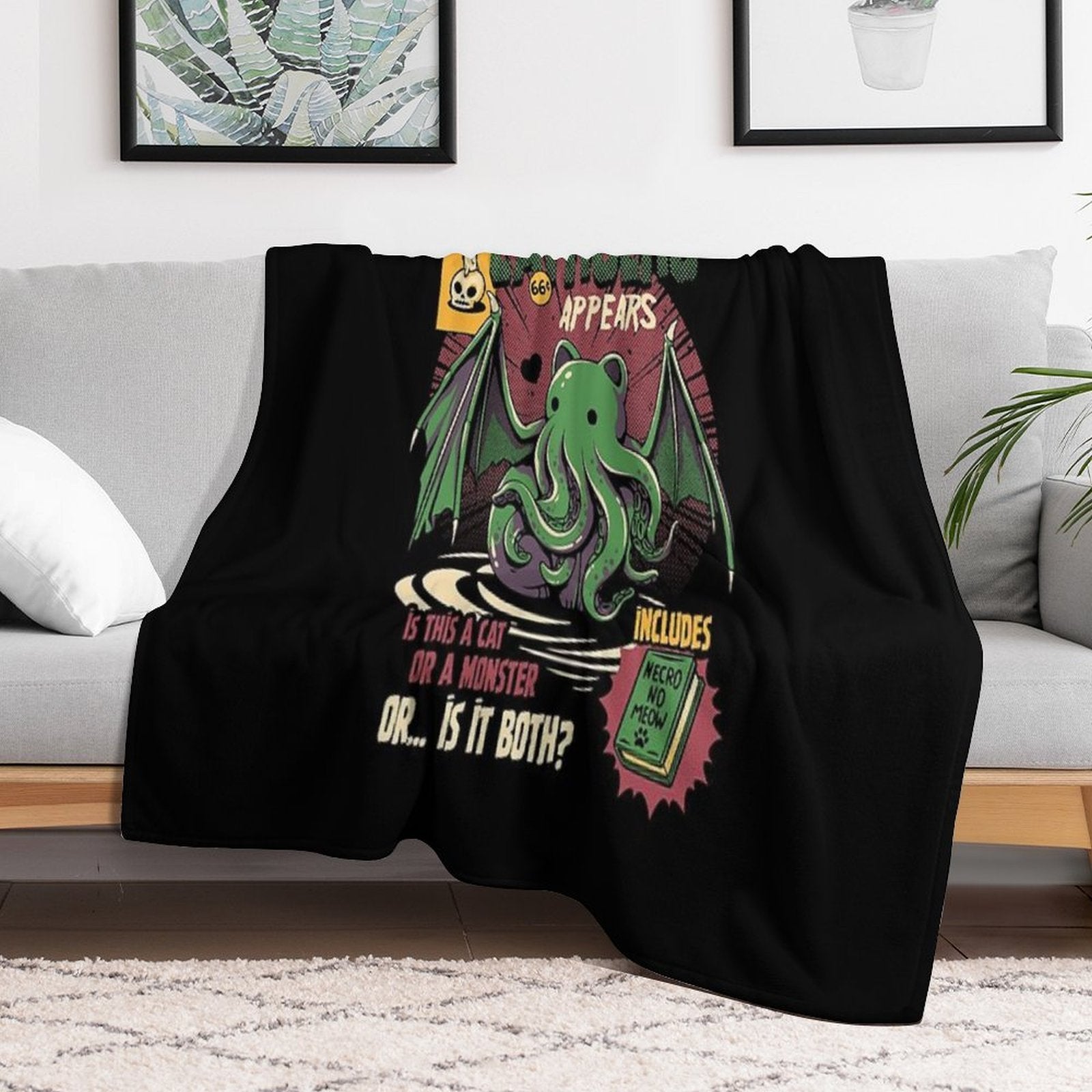 Cathulhu Eco-conscious Throw Blanket