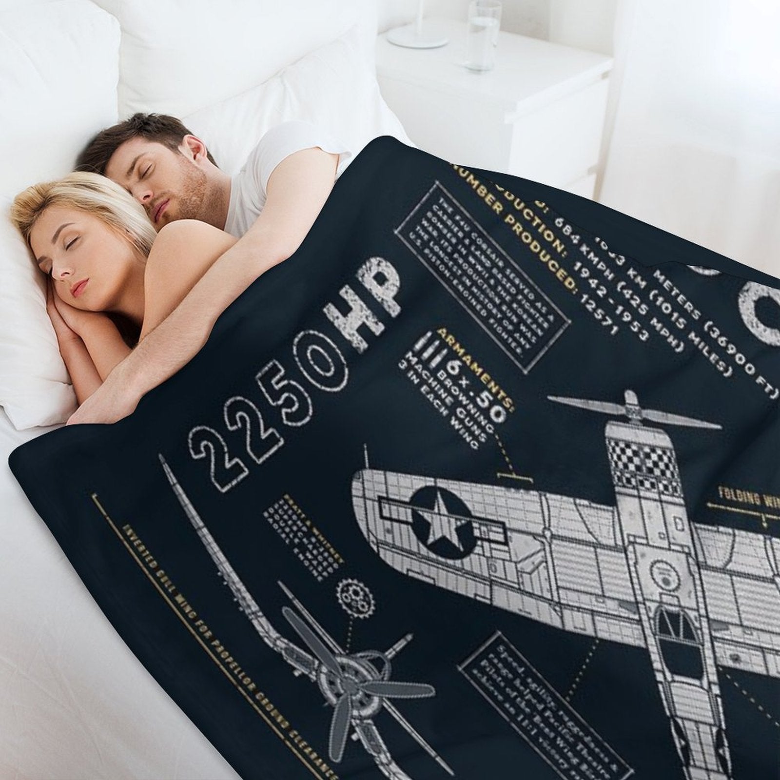 F4U Corsair Easy Care Throw Blanket