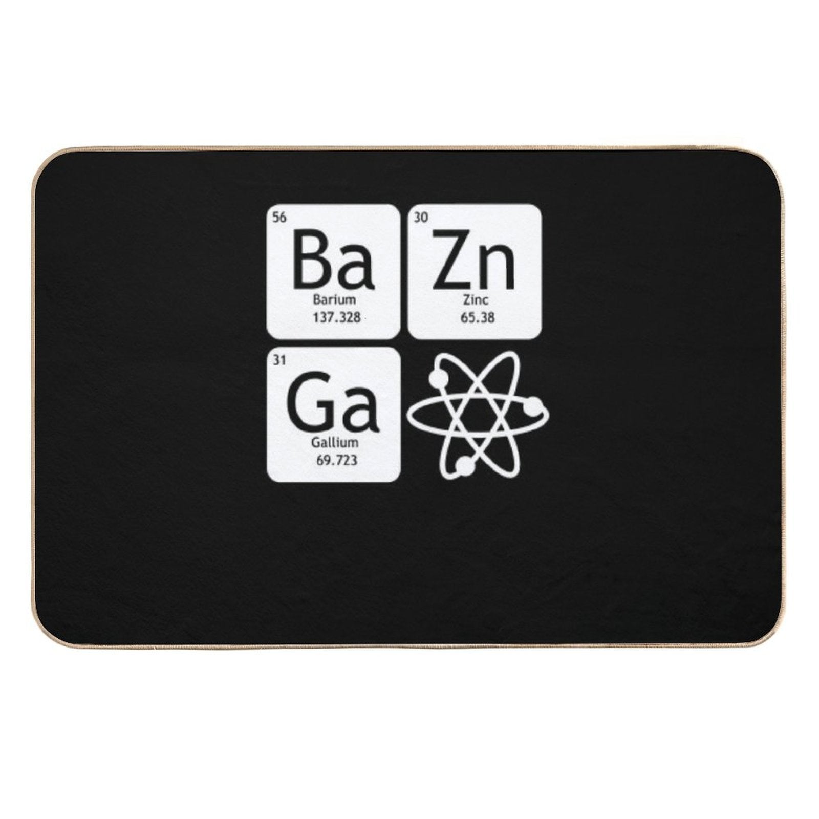 BaZinGa And Atom Classic T-Shirt  Slip-Resistant Bath Mat