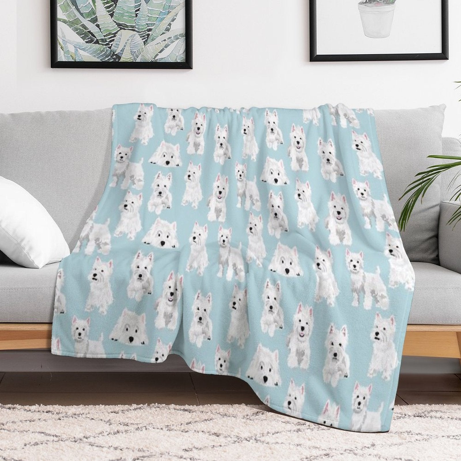 Westie Wrinkle-free Throw Blanket