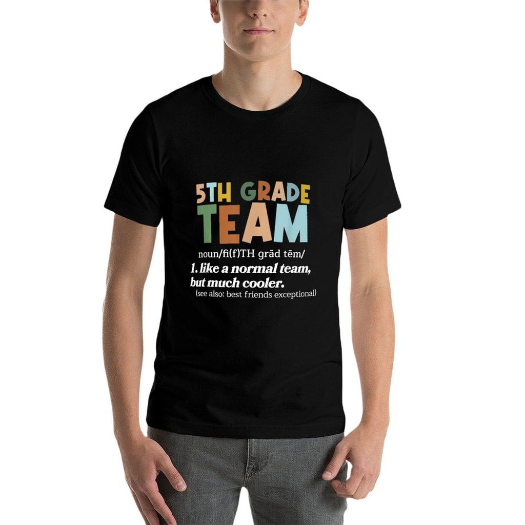 5TH Grade Team Teacher Like A Normal Team Fifth Grade  Oversized Silhouette T-Shirt