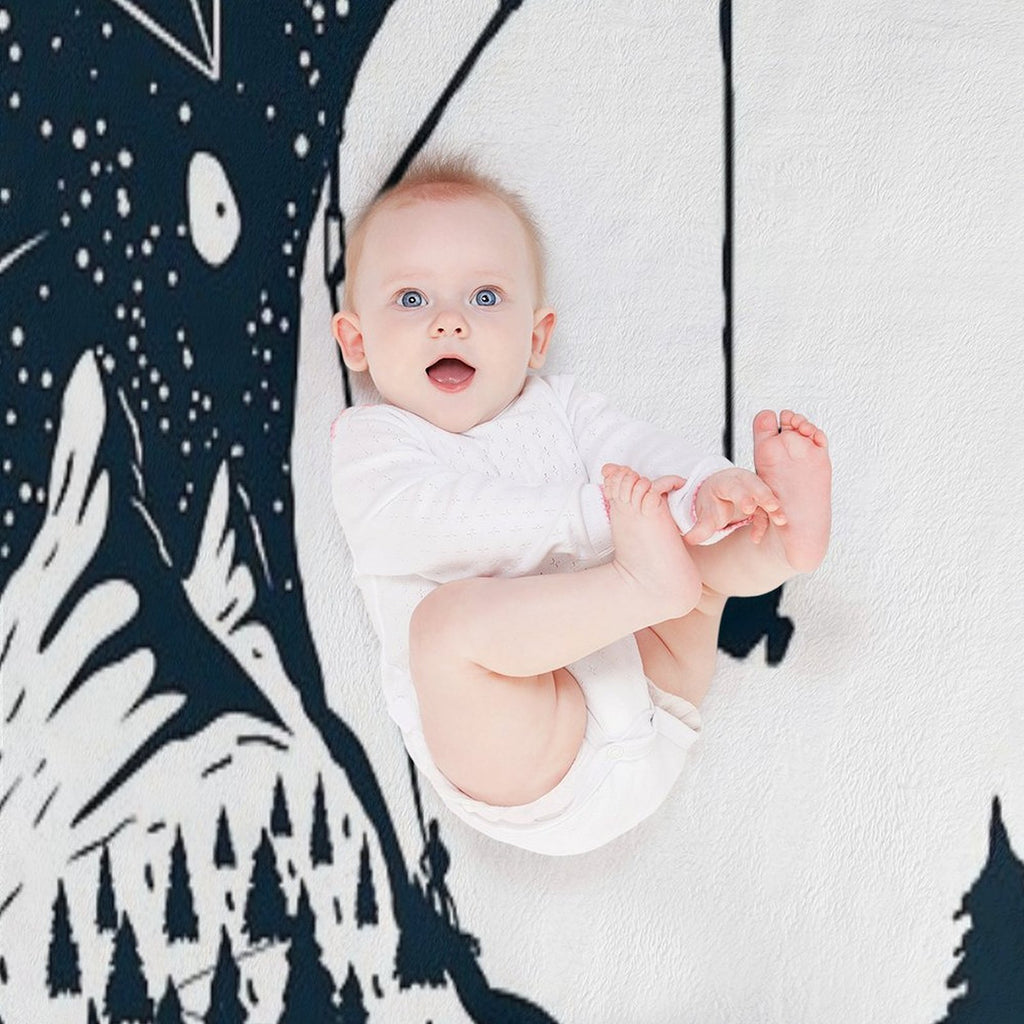 Climber's Sky  Climbing Machine-washable Throw Blanket