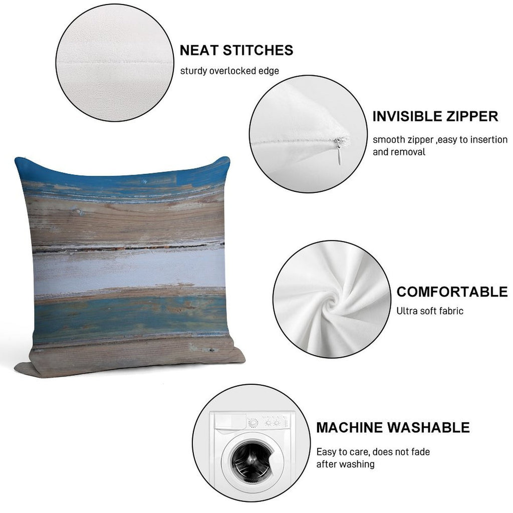 Beach Decor Five Stripes Soft Durable Construction Throw Pillow