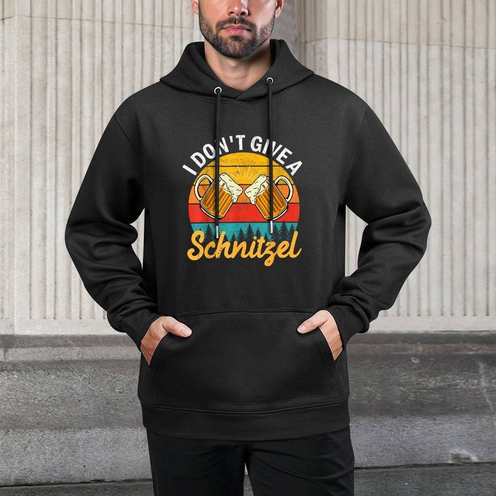 I Dont Give A Schnitzel Vintage Christmas, Beer Lovers Shrink-Resistant Hoodie