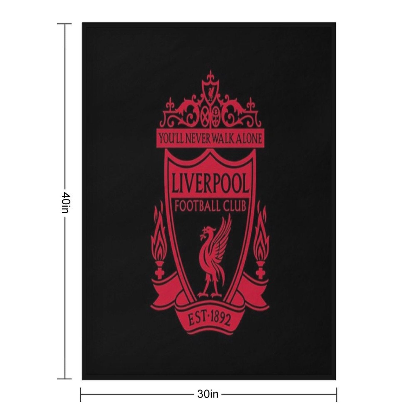 Classic Red Liverpool Emblem Easy Care Throw Blanket