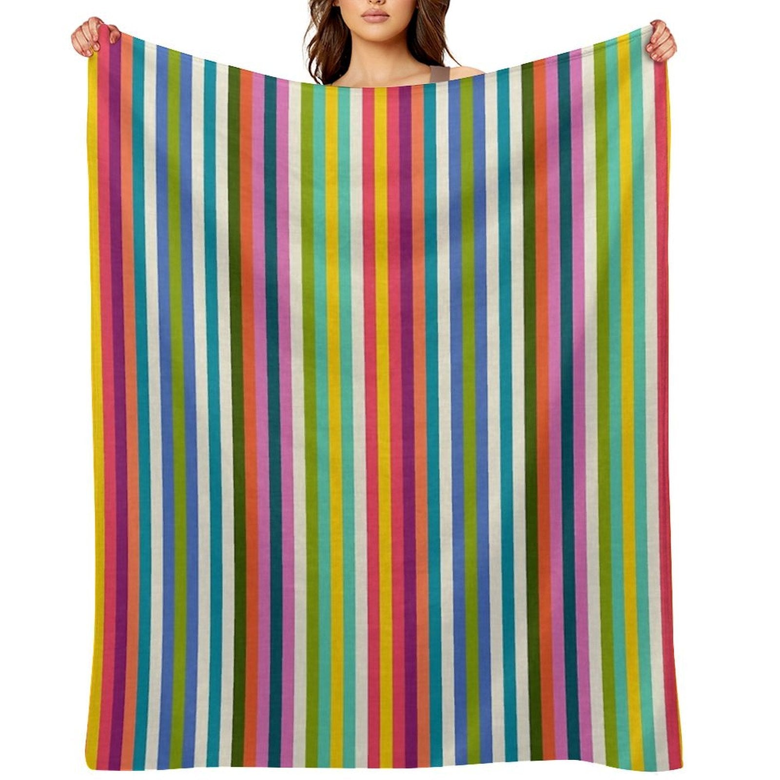 Stripe Pop 1 Eco-conscious Throw Blanket