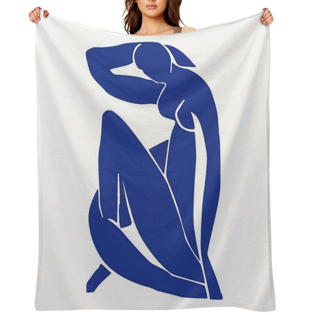 Henri Matisse - Nu Bleu II (Blue Nude) - The Cut Outs Premium Throw Blanket