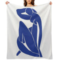 Henri Matisse - Nu Bleu II (Blue Nude) - The Cut Outs Premium Throw Blanket