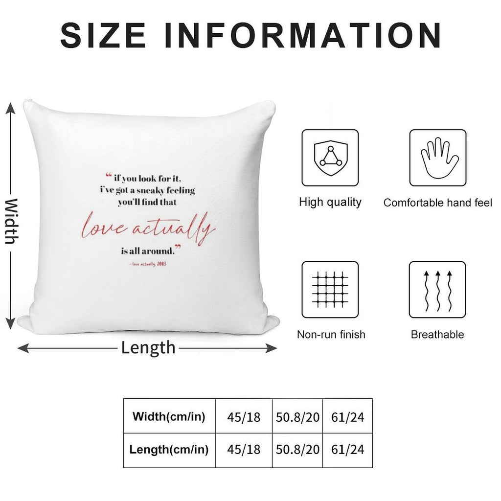 Love Actually Soft Fade-Resistant Throw Pillow