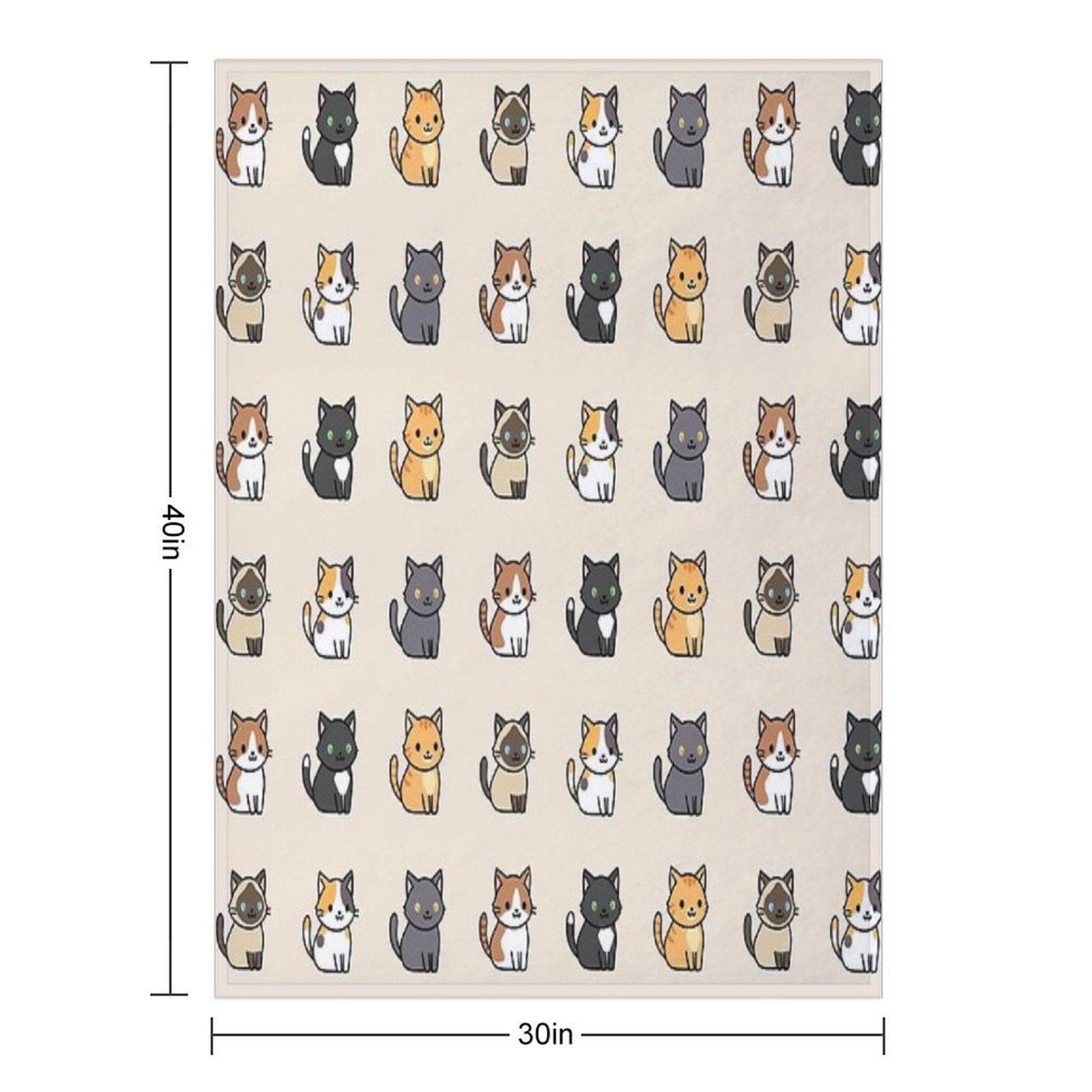 Cute Cats Durable Throw Blanket