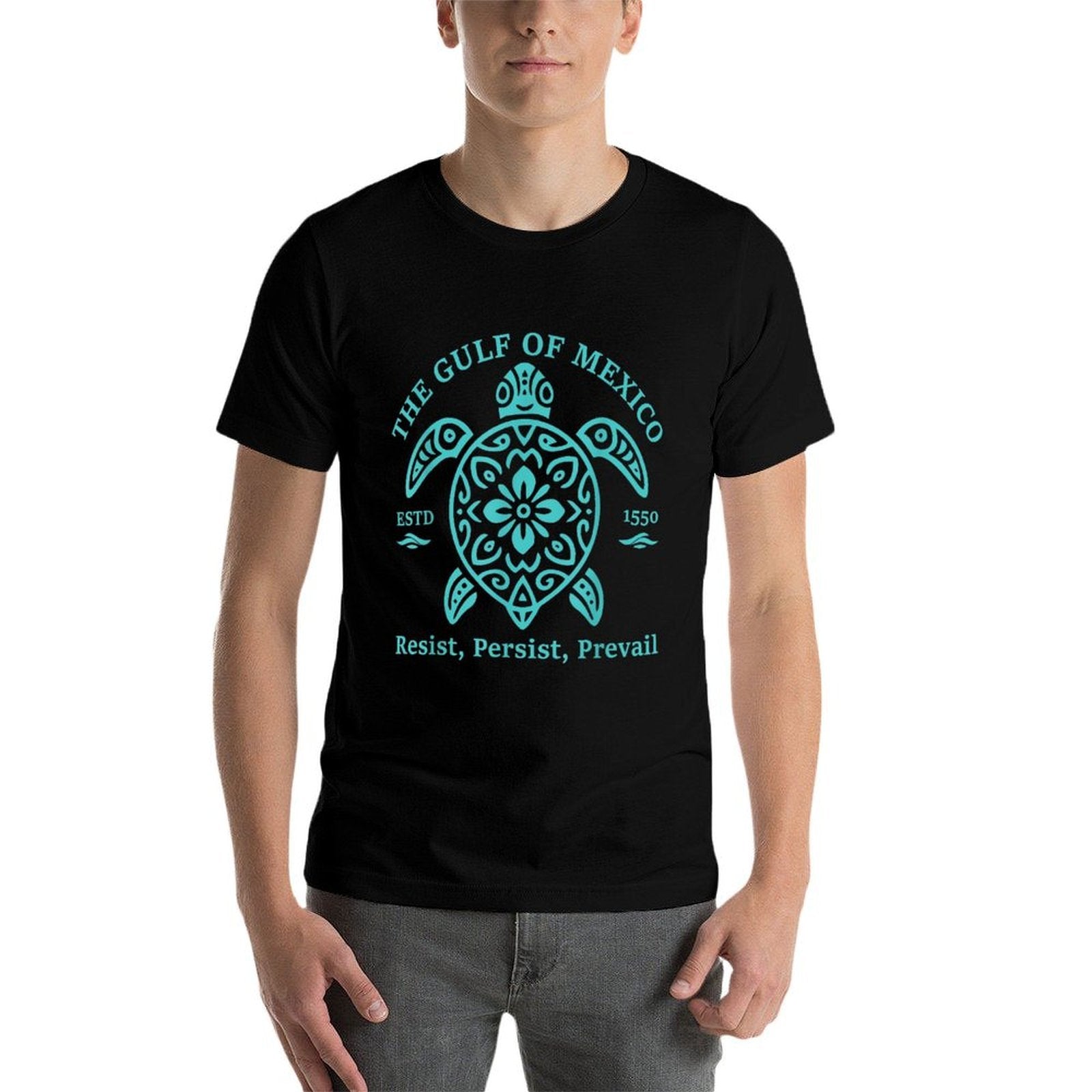 The Gulf Of Mexico Resist Persist Prevail  Summer-ready Fabric T-Shirt
