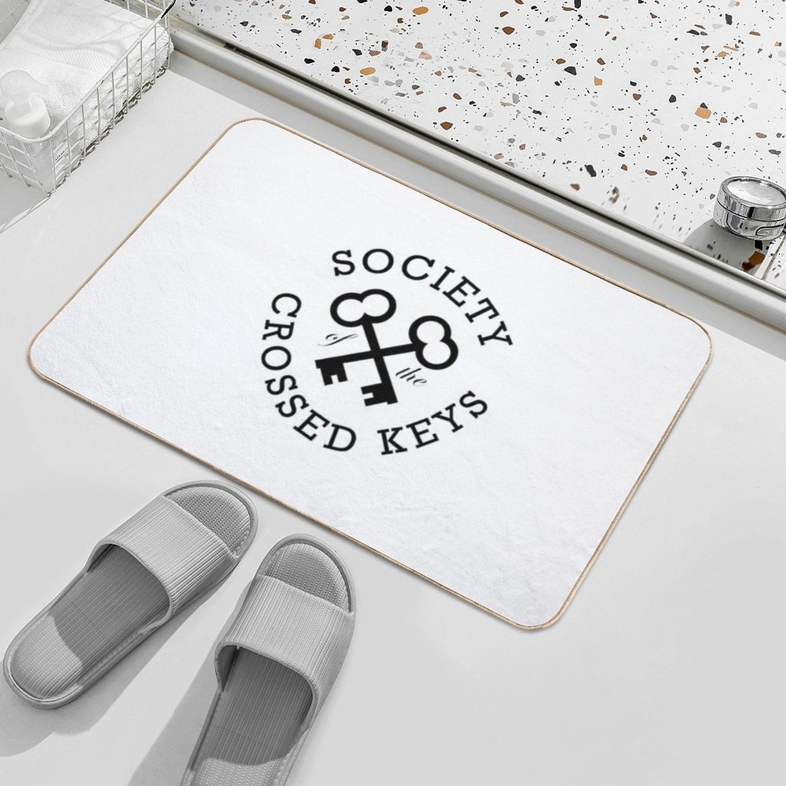 Society of The Crossed Keys Durable Bath Mat