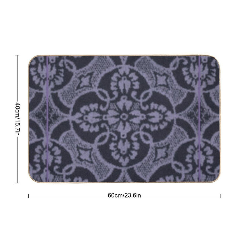 2023 New Digital Lavender Floral Pattern  Dirt-Trapping Bath Mat