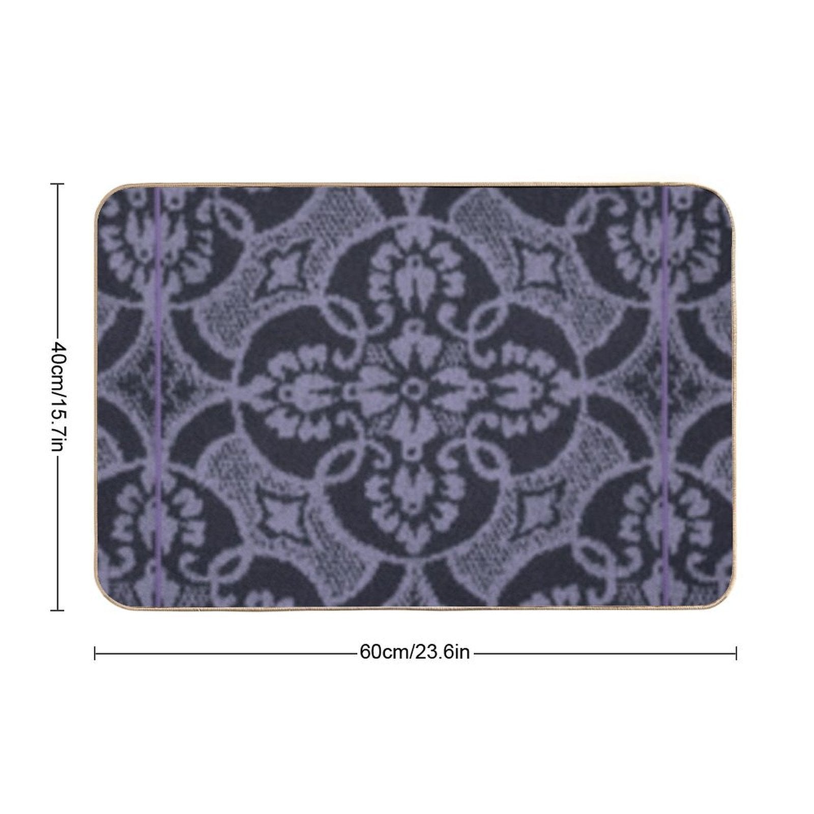 2023 New Digital Lavender Floral Pattern  Dirt-Trapping Bath Mat