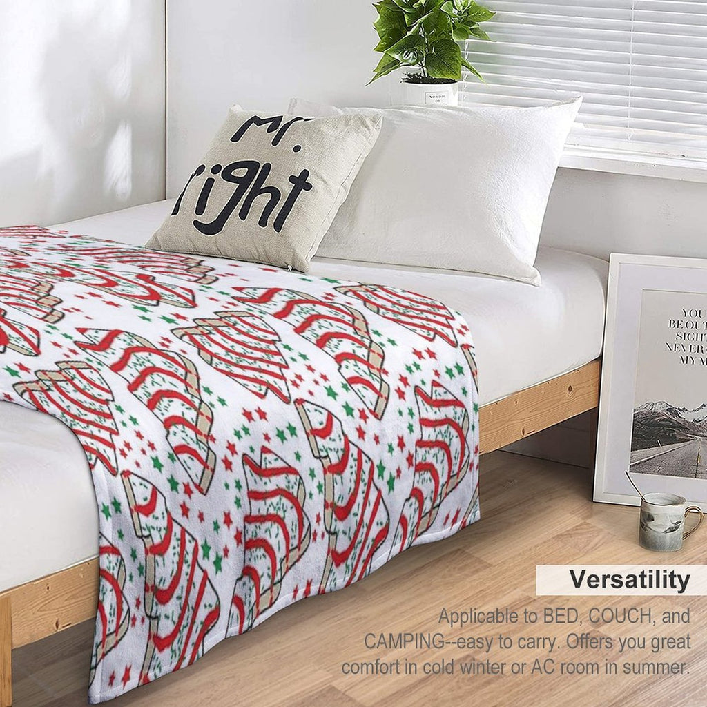 Christmas Tree Snack Cakes Gift-ready Throw Blanket