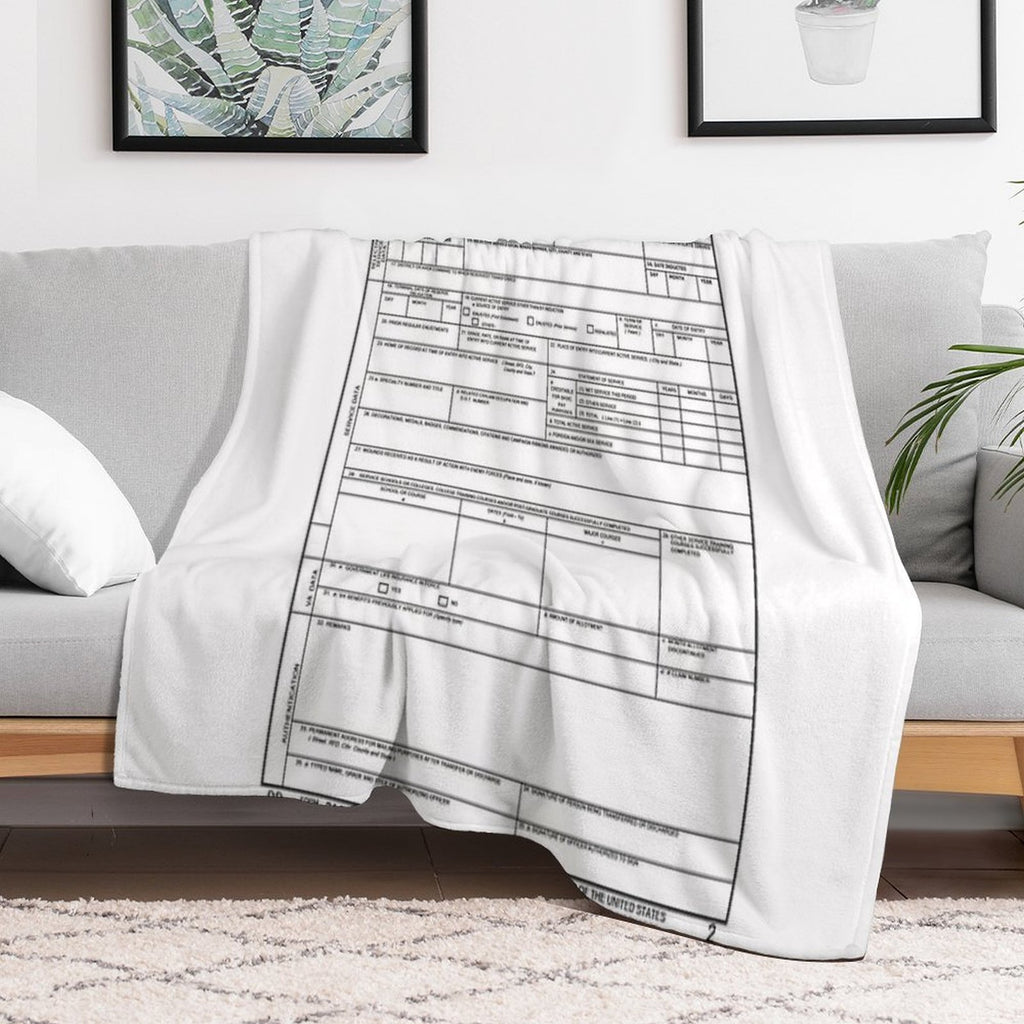 DD 214 Gift Shrink-resistant Throw Blanket