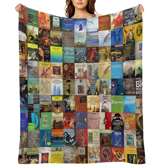 Mozart Album Covers Velvety-soft Throw Blanket