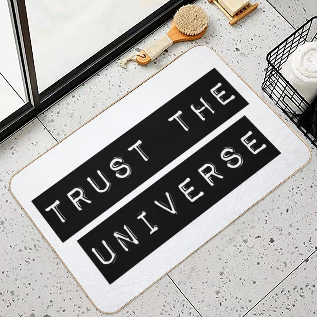 Trust The Universe Minimalistic  Anti-Trip Bath Mat