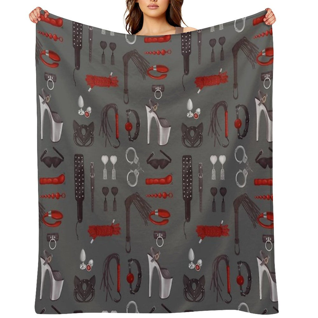 BDSM Erotic Fetish Toys Easy Care Throw Blanket