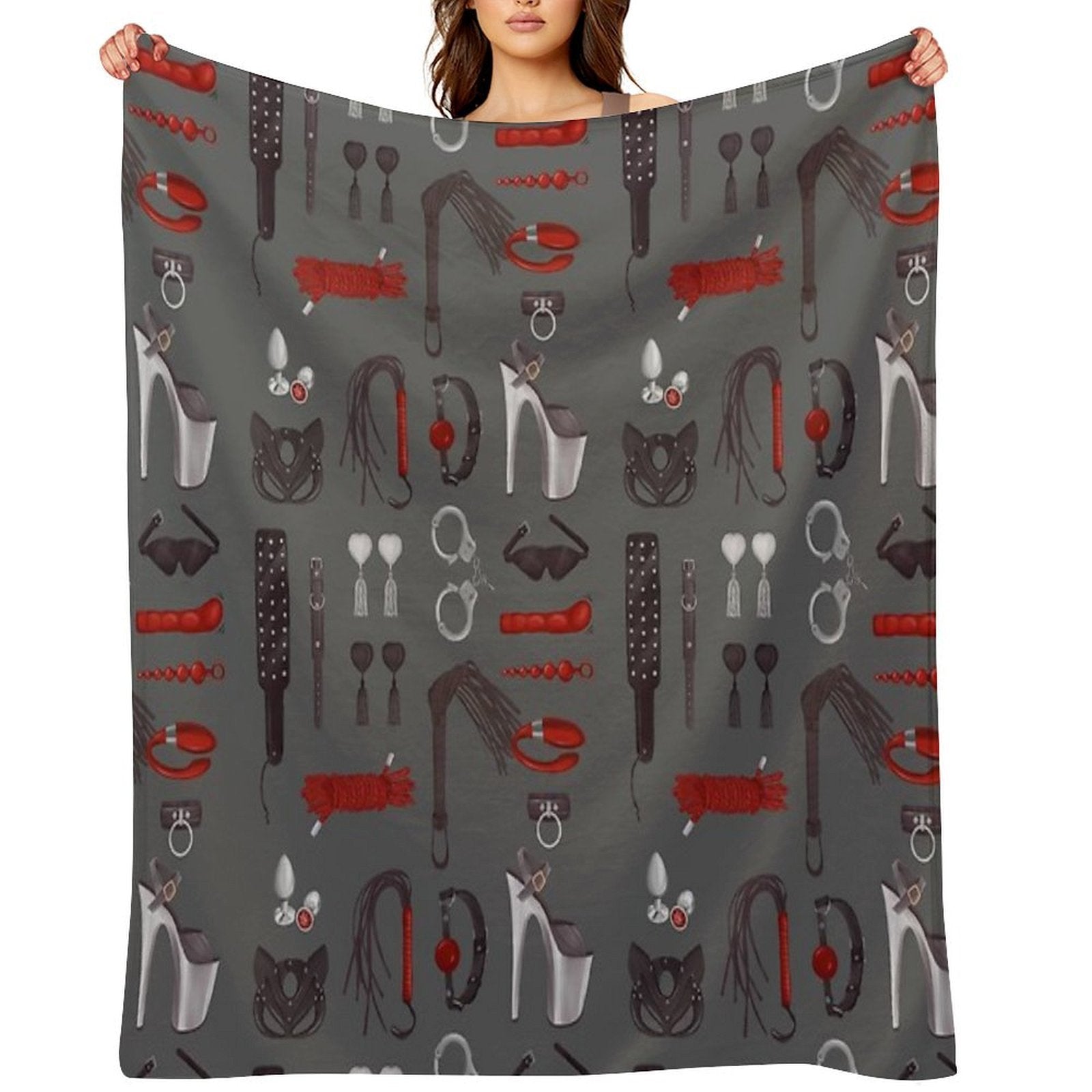BDSM Erotic Fetish Toys Easy Care Throw Blanket