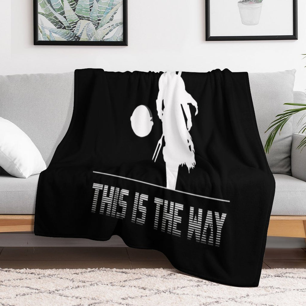 Mando Silhouette This Is The Way Eco-conscious Throw Blanket