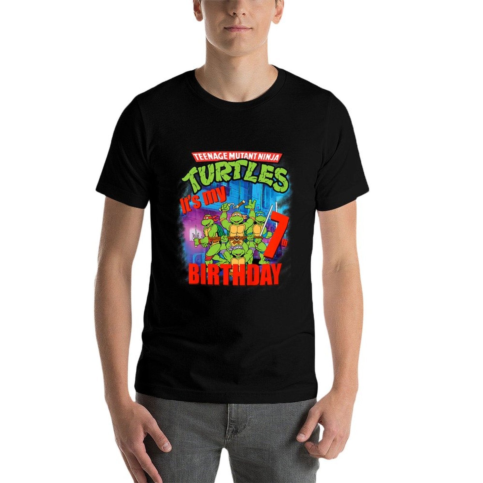 Mademark Xnage Mutant Ninja Turtles - Originalnage Mutant Ninja Turtles 7th Birthday  High-quality Stitching T-Shirt
