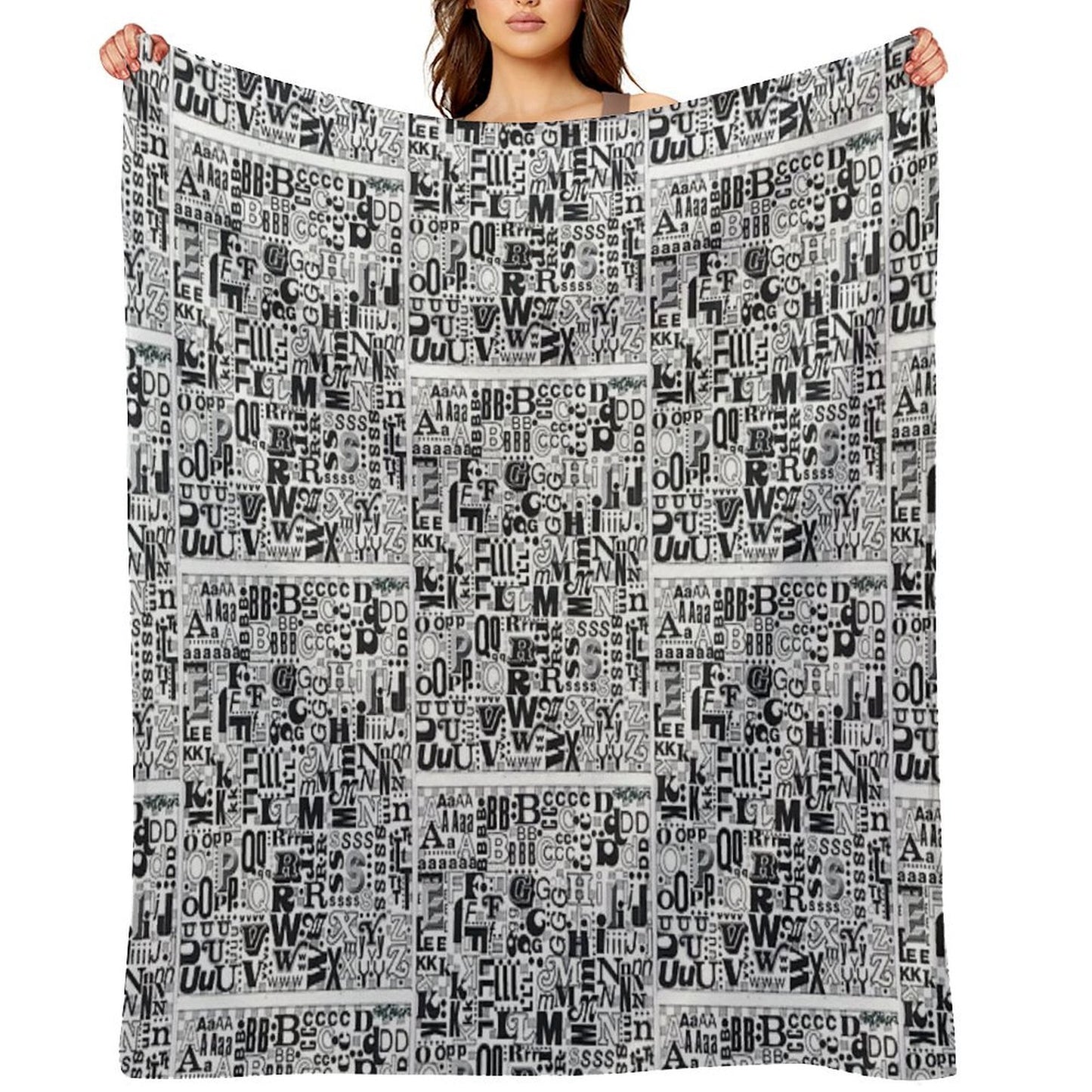 Alphabet Soup Compact Throw Blanket