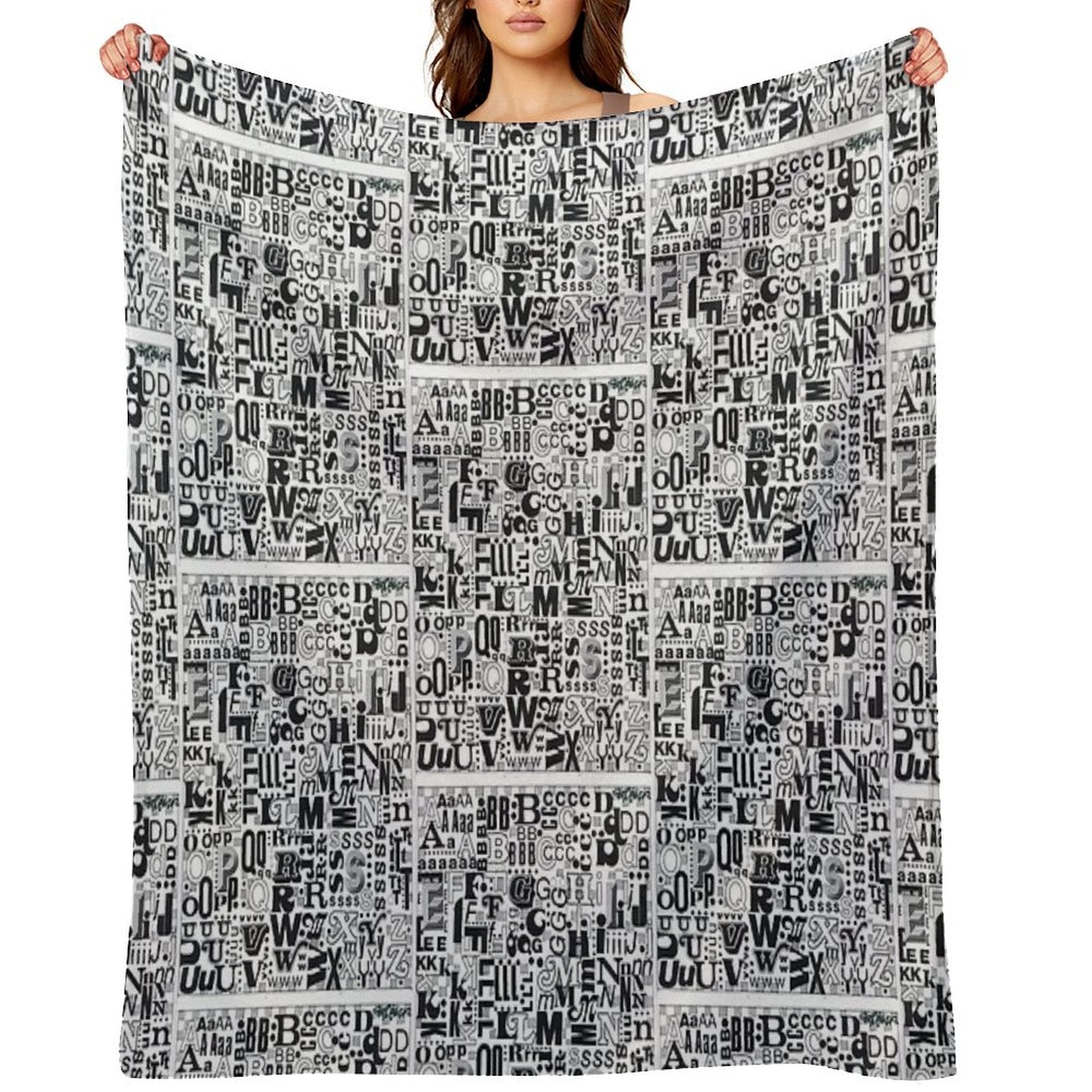 Alphabet Soup Compact Throw Blanket
