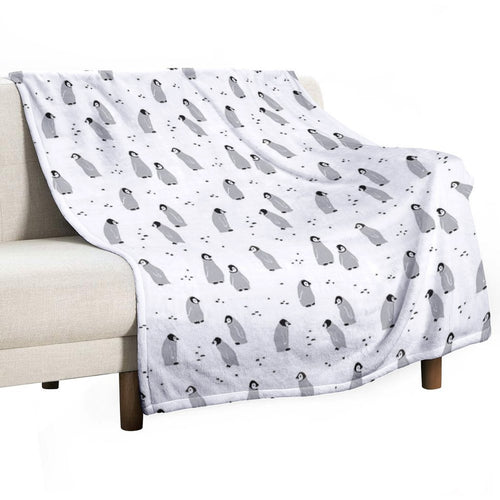 Baby Emperor Penguin Chicks Easy Care Throw Blanket