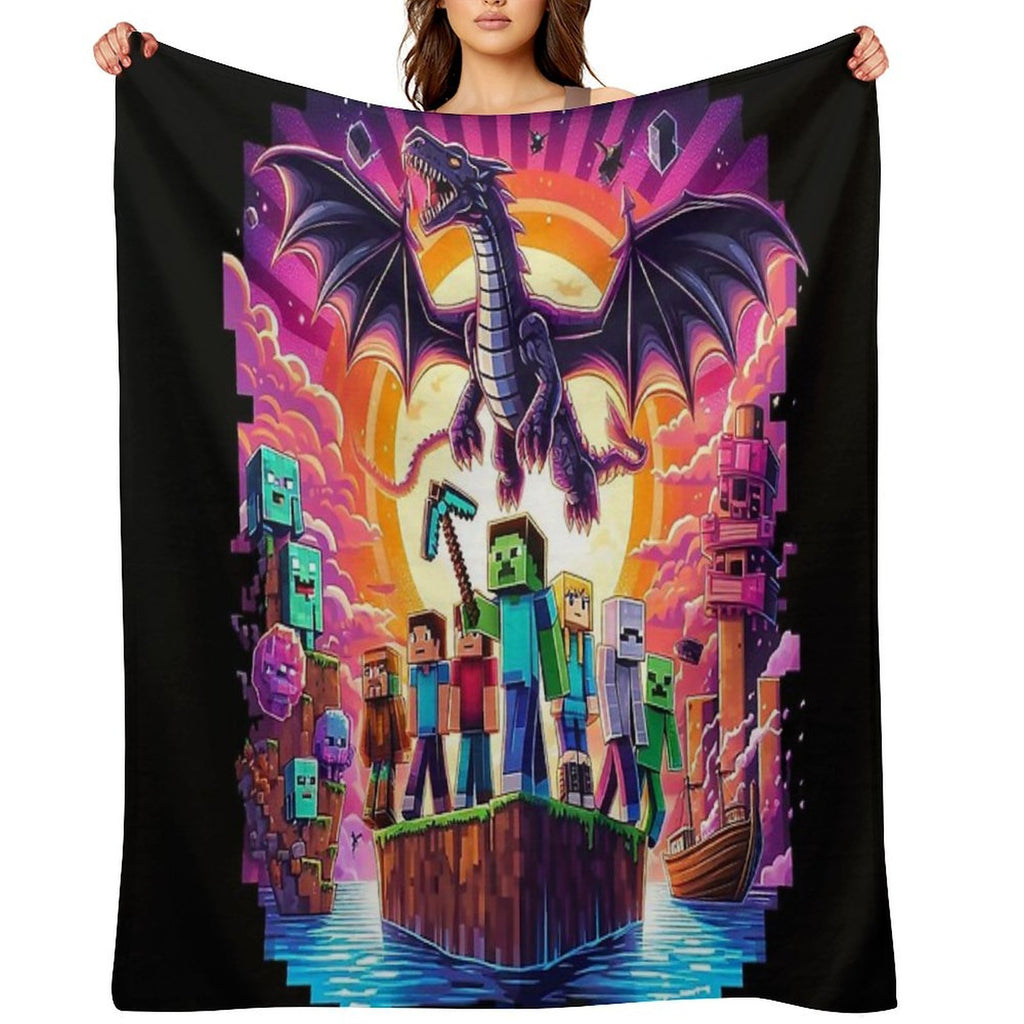 Ender Dragon Wrinkle-free Throw Blanket