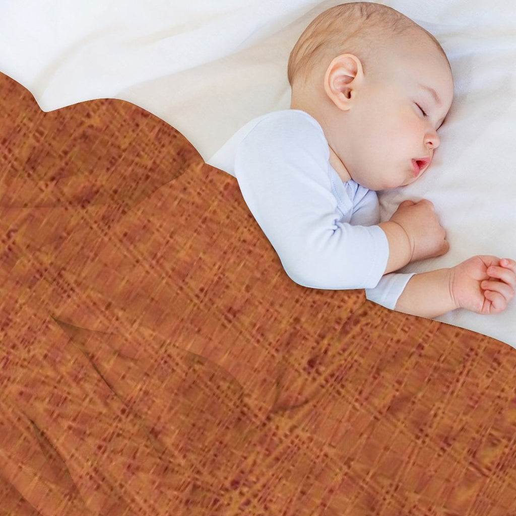 Orange Zig-zag Durable Throw Blanket