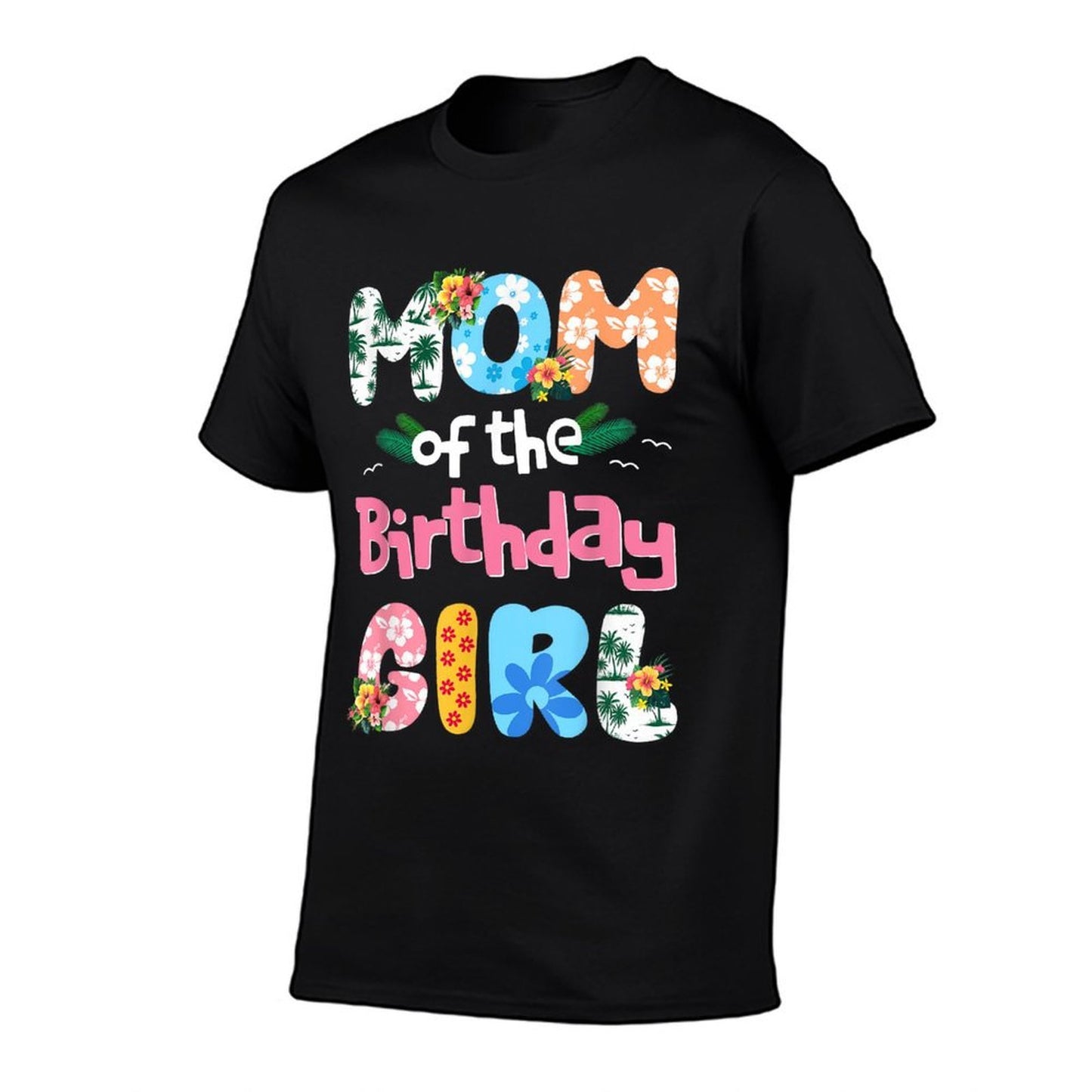 Mom And Dad Of The Birthday Girl Hawaii Family Party Funny  Fade-proof Color T-Shirt