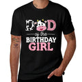 Dad of The Birthday Girl Farm Cow Daddy Papa 1st  Slim-fit Cut T-Shirt