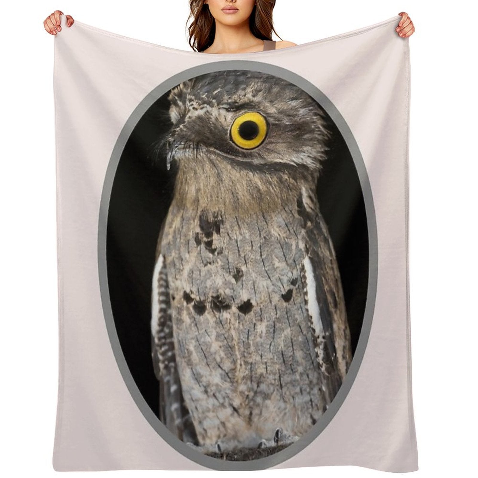 Potoo Bird Shrink-resistant Throw Blanket
