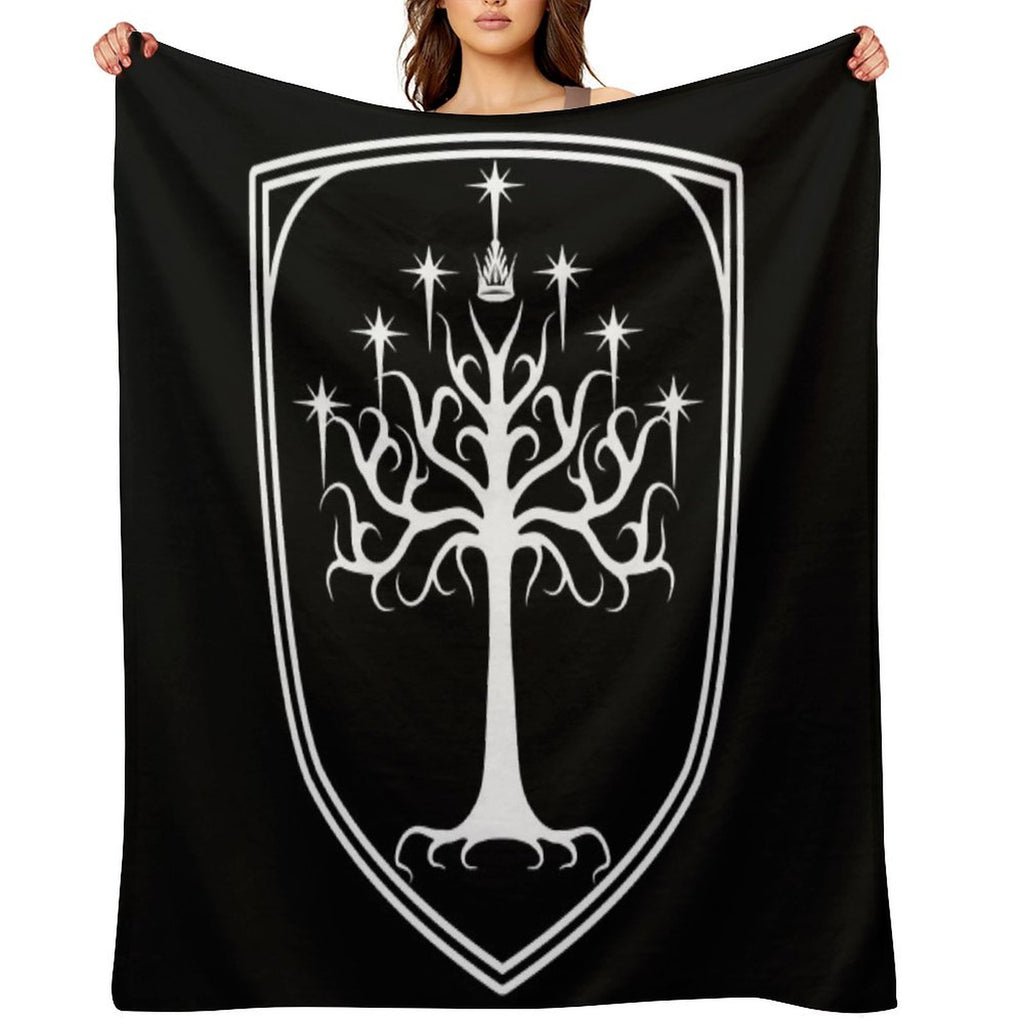 Sigil of Gondor Sustainable Throw Blanket