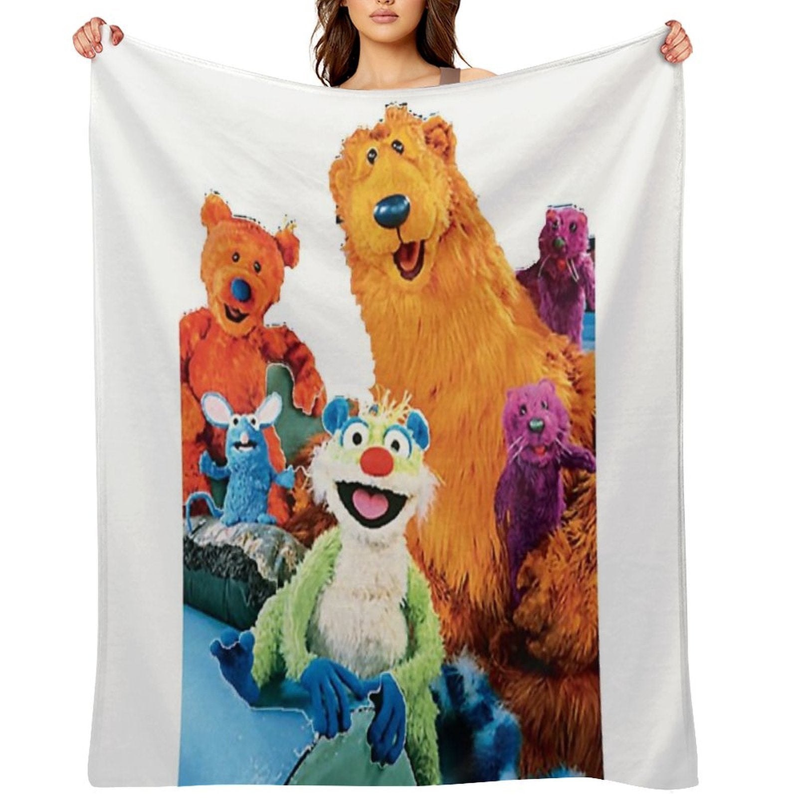 Bear in The Big Blue House Wrinkle-free Throw Blanket