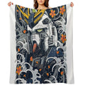 Nu Gundam Awesome Multi-functional Throw Blanket
